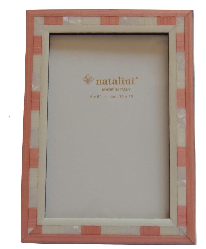 natalini(ナタリーニ) 映し絵一こま 外殻 木製 活動写真一こま イタリア製 私製絵はがき大きさ コーラルサクラ色（ROSA)