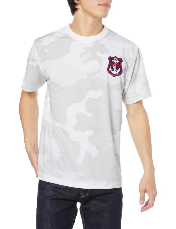 [エフスタイル] 米軍ワッペン付 UVカット･吸汗速乾･ﾄﾞライ カモフラTシャツ F-SD021129 ホワイトウッドランド