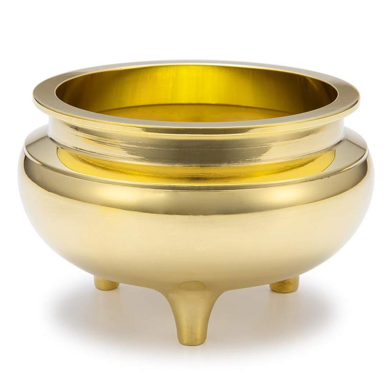 仏壇屋 滝田バス発着場 仏具 机上香炉 磨き 2.5寸 胴径7.5cm×高さ5.8珊 仏壇用の前香炉・金管楽器製・陵丘銅器 基礎づける書き出し