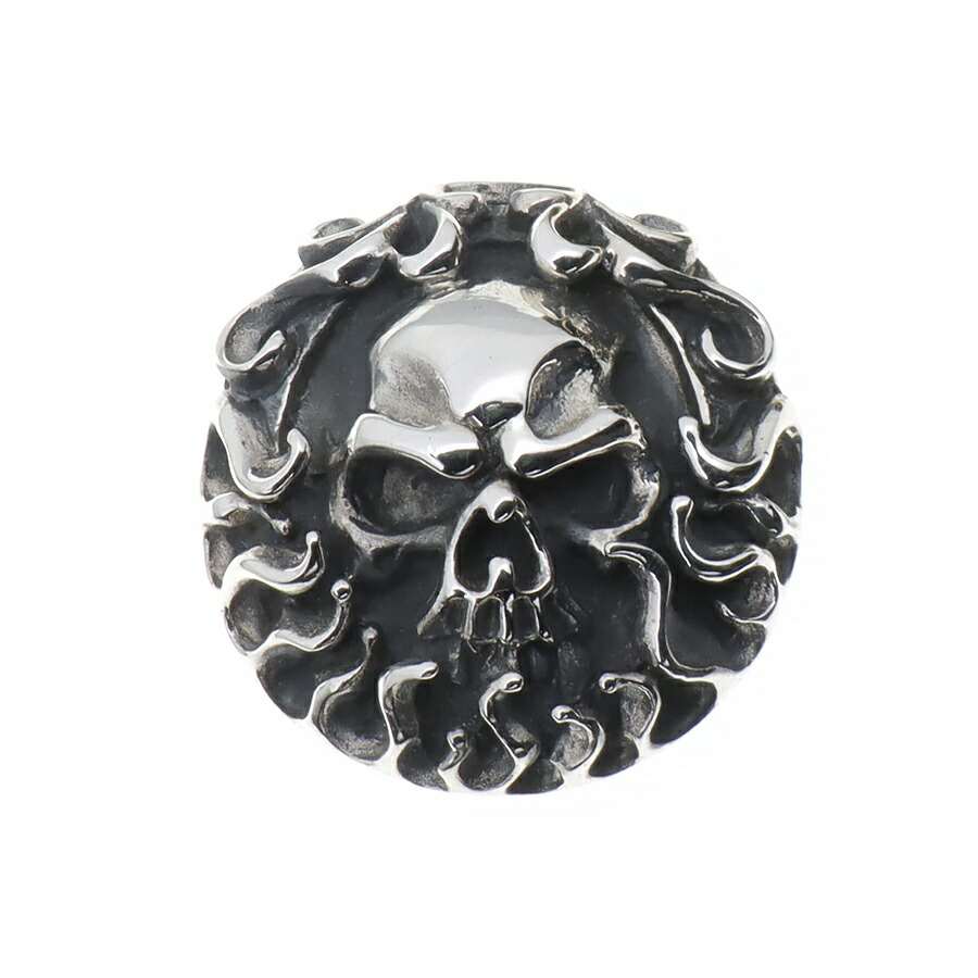 楽天市場】真鍮 (BRASS) コンチョ スカル Skull ドクロ 銀 直径 約24.5