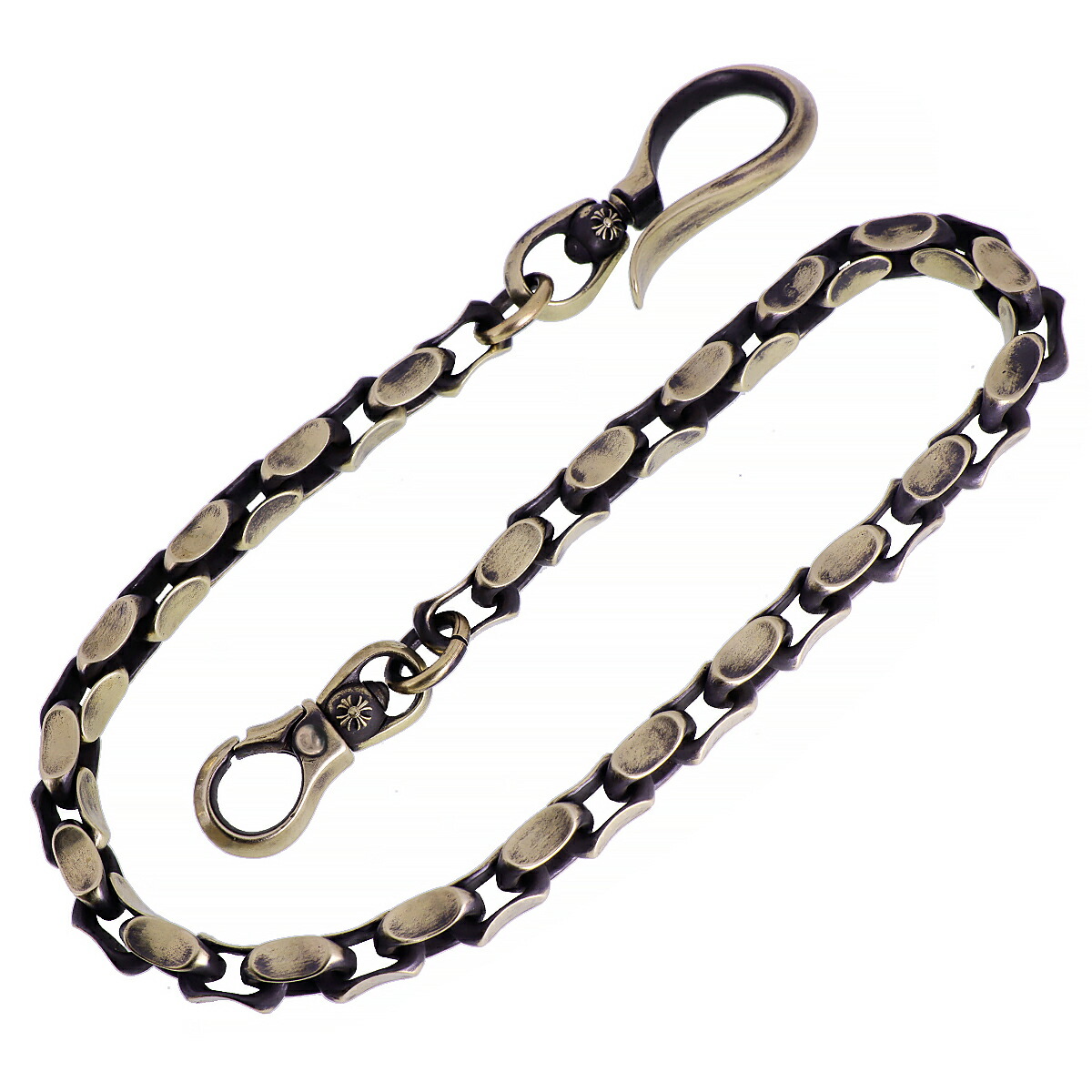 真鍮 ブラス ウォレットチェーン コンビ オリジナル 燻し加工 BRASS 真鍮 ブラス ウォレットチェーン コンビ オリジナル 燻し加工 BRASS