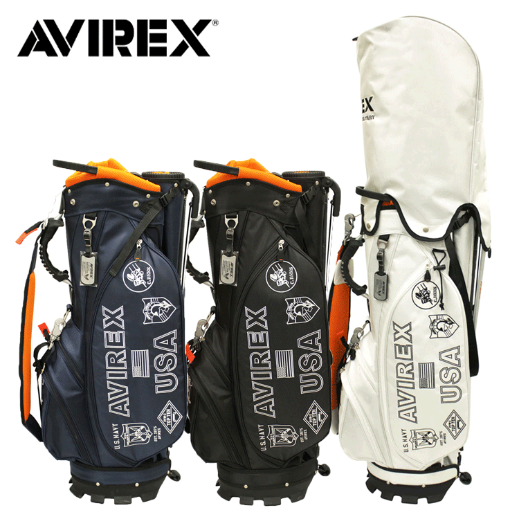 2022超人気 AVIREX GOLF アヴィレックスゴルフ セルフスタンド付き キャディバッグ AVXBB1-27C pacific.com.