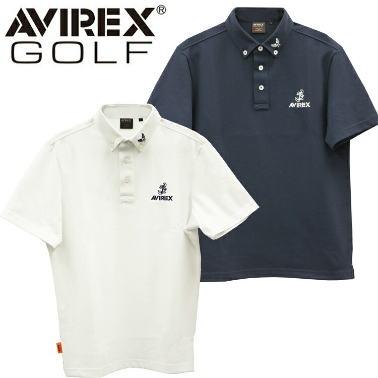 新品 アヴィレックス ゴルフ バックサンセット ワイドシルエット ポロシャツ M avxbb1-15w-top.jpg