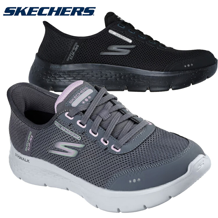 スケッチャーズ SKECHERS スリップインズ ウォータープルーフ ゴーウォーク フレックス クリア クリーク 124846 W GO WALK FLEX ワイド WIDE FIT ウィメンズ シューズ レディース 女性