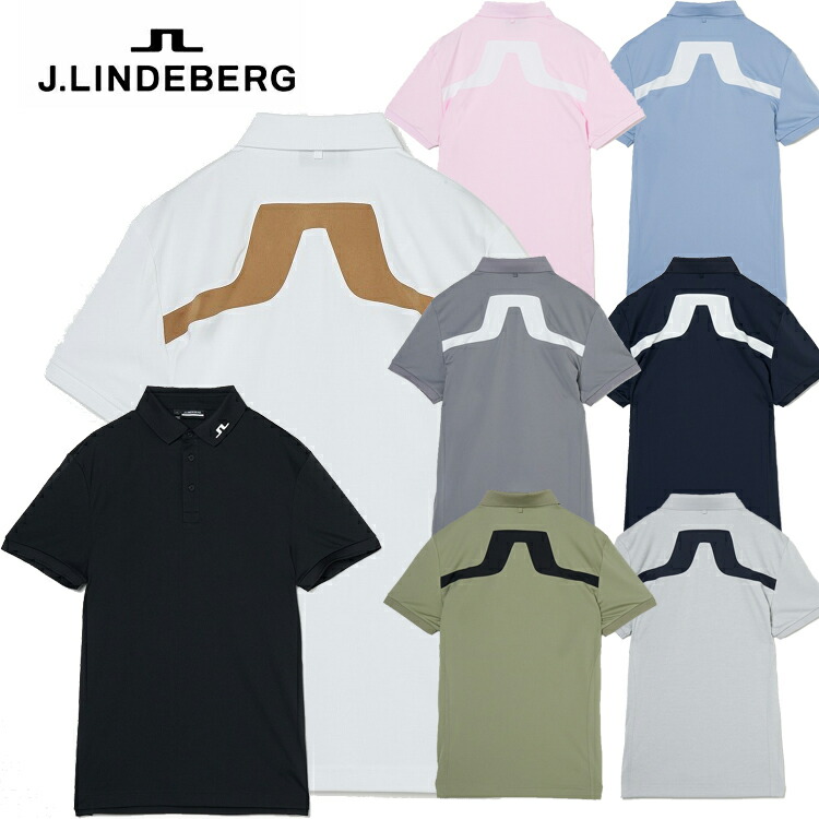 J.LINDEBERG NYモチーフプリント バックブリッジ ストレッチ半袖ポロ J.LINDEBERG NYモチーフプリント バックブリッジ ストレッチ半袖