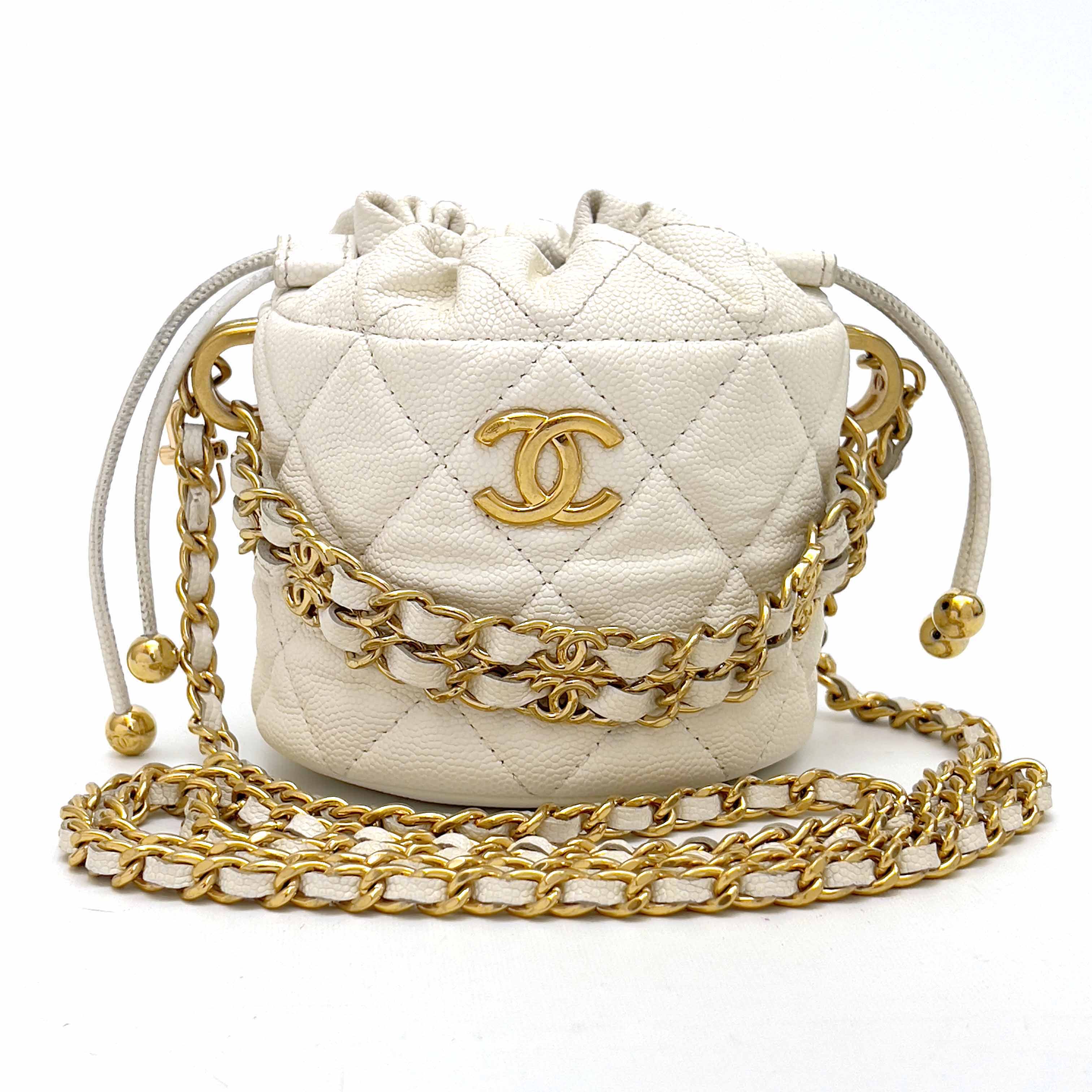 楽天市場】CHANEL シャネル チェーンショルダー巾着 バッグ