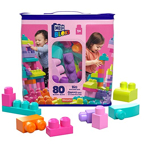 マテル(MATTEL) メガブロック(MEGA BLOKS) 1才からのメガブロック たっぷり80個ブロックパック ピンク 【ブロックセット】【