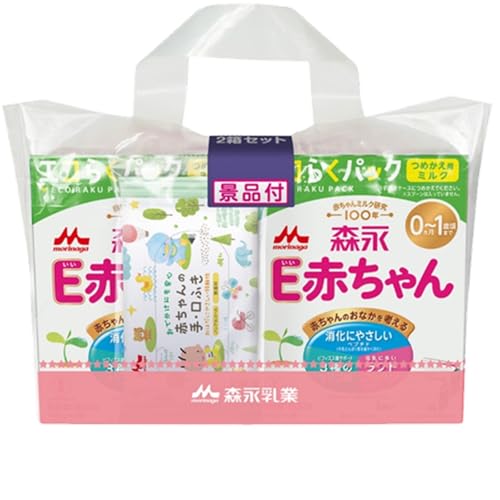 森永 E赤ちゃん エコらくパック つめかえ用 1600g(400g×2袋×2箱) 景品付き【入れかえタイプの粉ミルク】[新生児 赤ちゃん 0ヶ月