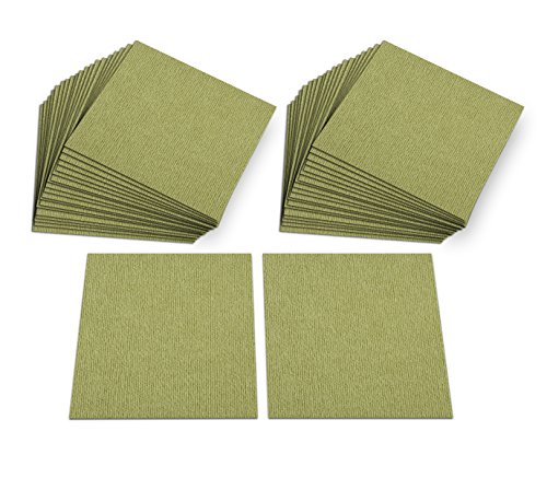 【日本製 撥水 消臭 洗える】サンコー ずれない タイルカーペット 30×30cm グリーン 40枚 カーペットタイプ おくだけ吸着 タイルマッ|Ciel de neige