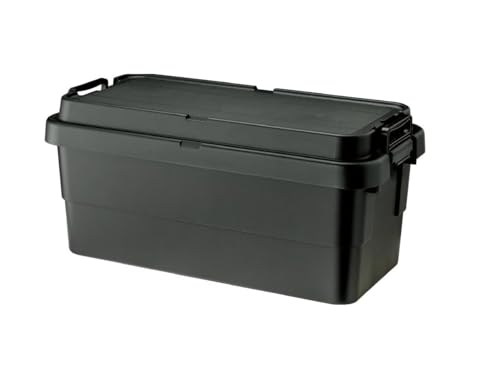 リス 収納ボックス スタッキング トランクカーゴ 70L ブラック 日本製 TC-70S