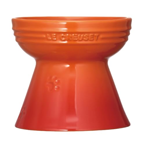 ル・クルーゼ(Le Creuset) ハイスタンド・ペットボール オレンジ 犬 猫 防汚 電子レンジ 対応 【日本販売品】