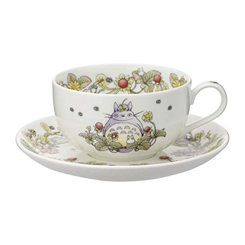 Noritake ノリタケ ミルクティー カップ & ソーサー 325cc となりのトトロ へびいちご編 電子レンジ対応 1客 ボーンチャイナ