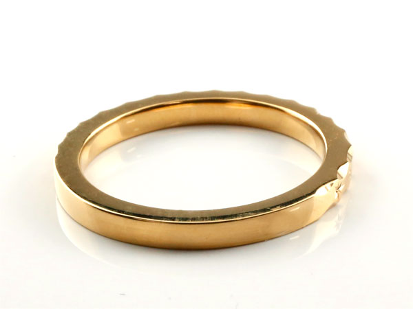 ファッションザセール10 Off K18 ストレート シンプル メンズ リング ピンクゴールド 地金リング