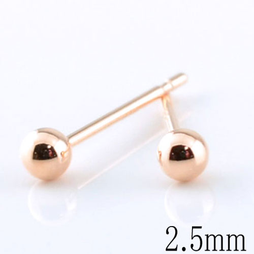 18金 ピアス スタッドピアス 丸玉ピアス 地金 ボールピアス ゴールド K18 18K ピンクゴールド レディース メンズ 丸玉 2.5mm ネコポス配送 メール便 クリスマス Xmas 母の日 誕生日