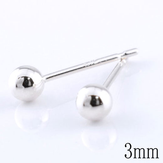 ピアス スタッドピアス 丸玉ピアス 地金 ボールピアス プラチナ pt900 レディース メンズ 丸玉 3mm ネコポス配送 メール便 クリスマス Xmas 母の日 誕生日