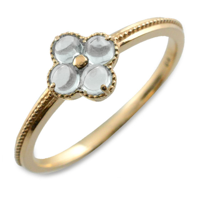 フラワーリング10金 Classic CHESS K10 K18 WG YG PG ダイヤモンド フラワー リング