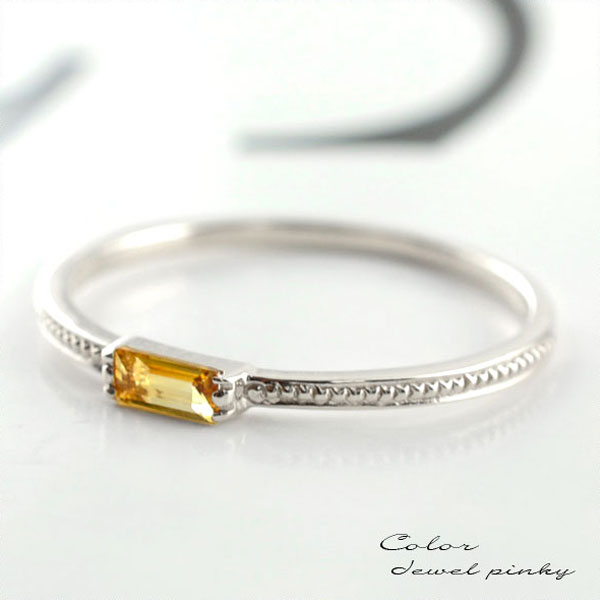 絶対一番安い 楽天市場 シトリン リング 指輪 K18 ゴールド ピンキーリング ホワイトゴールド クラシカル 18k 18金 華奢 レディース アンティーク 11月 誕生石 天然石 カラー かわいい おすすめ 重ねづけ シエロブルー 半額品 Camtrack Net