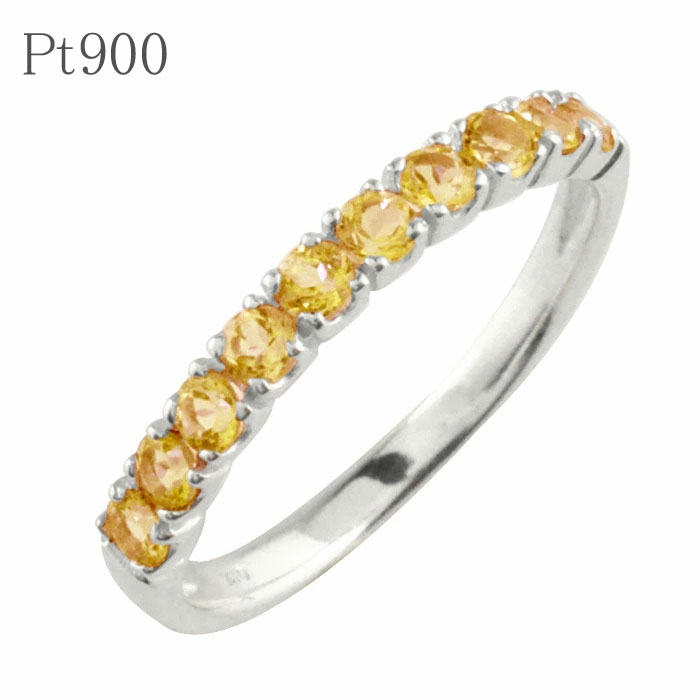楽天市場】シトリン メレダイヤ D0.35ct リング 指輪 Pt900 プラチナ