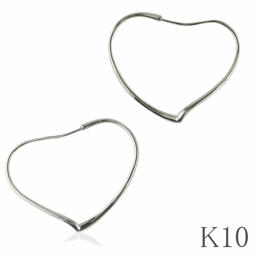 楽天市場】10金 ピアス k10 ハート ゴールド オープンハート