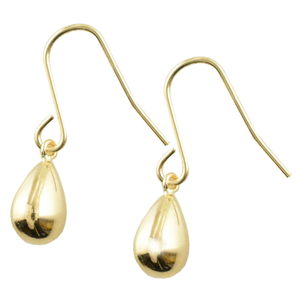 18金 ピアス 18k ゴールド フックピアス レディース しずく ドロップ 地金 イエローゴールドk18 揺れる つゆ 誕生日プレゼント 華奢 シンプル クリスマス Xmas|シエロブルー