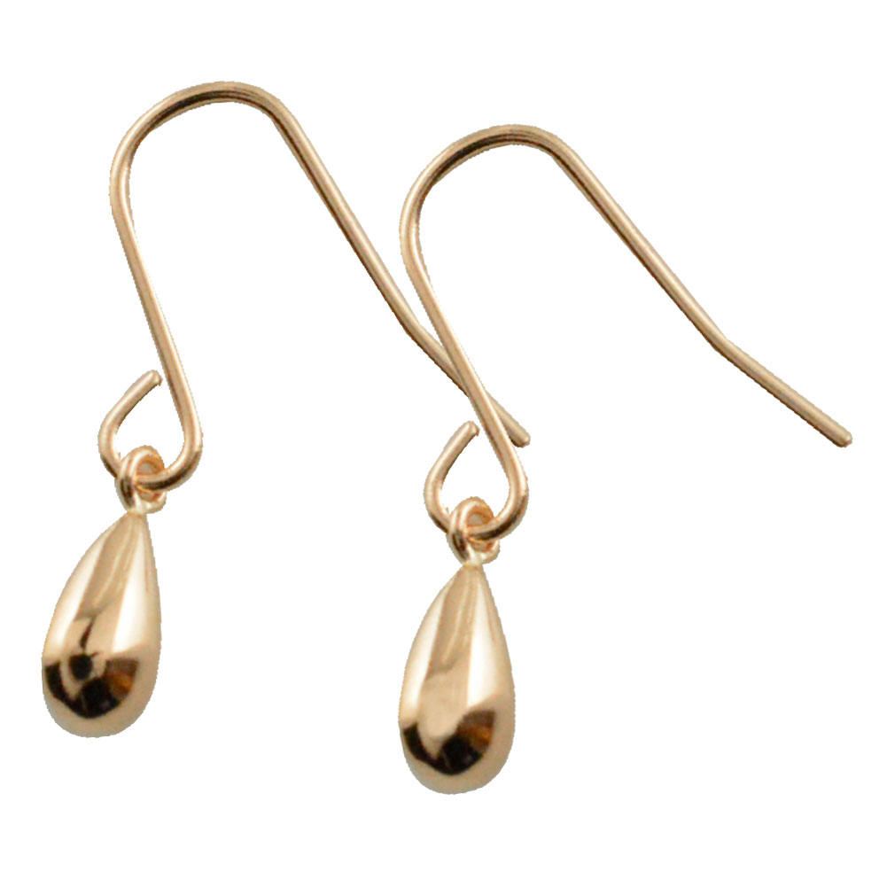 18金 ピアス 18k ゴールド フックピアス レディース しずく ドロップ 地金 ピンクゴールドk18 揺れる つゆ 誕生日プレゼント 華奢 シンプル 小 クリスマス Xmas 母の日 誕生日