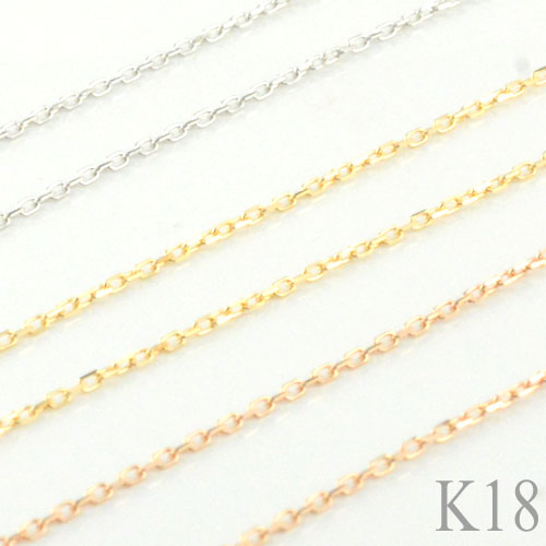 楽天市場】k18 ネックレス チェーン ゴールド レディース 40cm アズキ