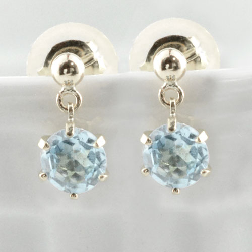 【ポイント10倍】 ピアス アクアマリン プラチナ レディース スタッドピアス ブラ 揺れる プラチナ900 大粒 一粒 ジュエル プチピアス 3月の誕生石 天然石 4mm 納期1週間 母の日 誕生日