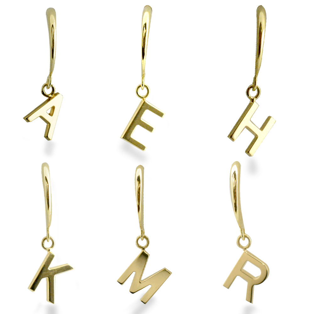 【10%OFFクーポン配布中】 10金 ピアス 【新作】片耳ピアス k10 イニシャル フープピアス イニシャルピアス 片耳用 シンプル ネーム G型 10k ゴールド レディース スタッドピアス メール便 ネコポス 母の日 誕生日