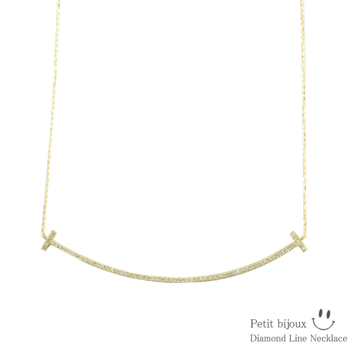 k18 ネックレス ダイヤモンド ライン レディース ペンダント イエローゴールド ダイヤ 18k 18金 pendan 長めのライン リバーシブル 華奢 シンプル 記念 誕生日 スキンジュエリー 母の日 誕生日
