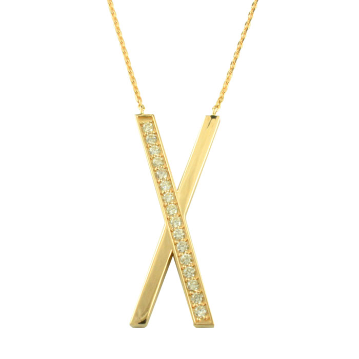【10%OFFクーポン配布中】 k18 ネックレス ダイヤモンド レディース クロス ペンダント ゴールド X ダイヤ 18k 18金 pendan 華奢 X字 シンプル 記念 誕生日 スキンジュエリー 母の日 誕生日
