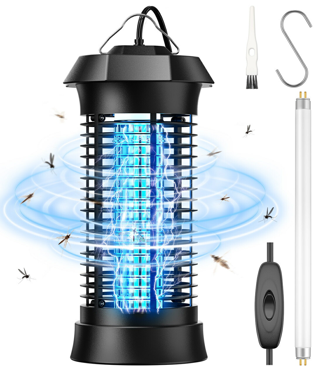 定番キャンバス 2023最新20W 4000V強力に殺虫電撃殺虫器 MVMOD 殺虫灯 電撃蚊取り器 殺虫ライト 捕虫器 電撃殺虫機 LED誘虫灯  虫取り機 通販