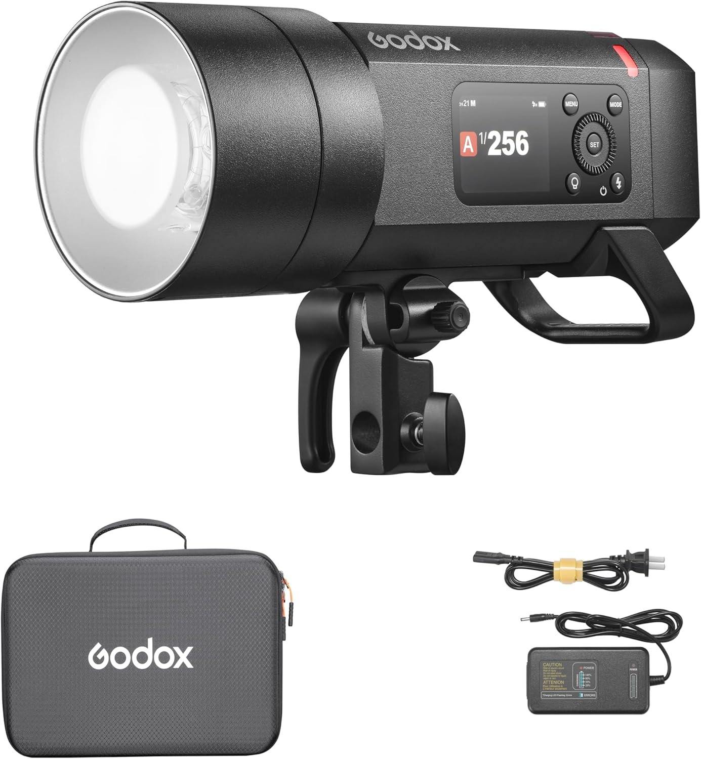 GODOX AD400Pro II 写真機閃光電球, 400Ws, GN72, TTL相応う, HSS 1/8000s, 30Wバイカラーモデリングライト, Godox/Bowensマウント