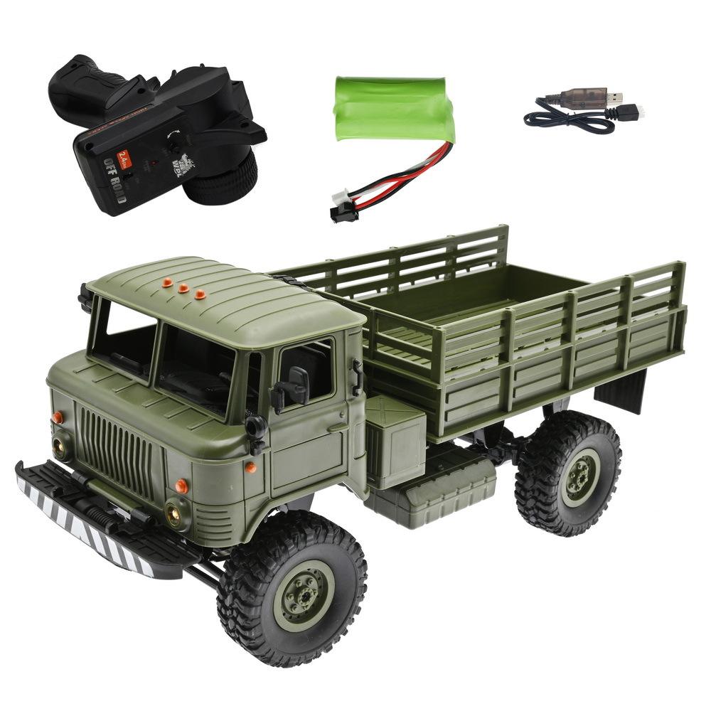 RTR RC軍用トラック 4WD 1/16 WPL B24 RTR 2.4GHz クローラー RCトラック ラジコンカー オフロードカー 大人 子供向け ホビー ギフト（緑）｜Cifecom-shop