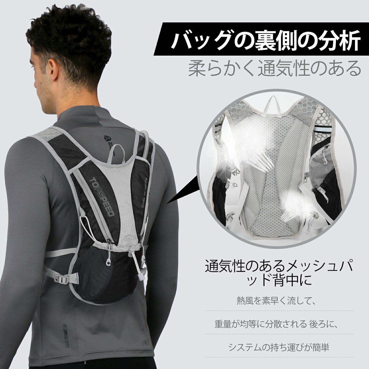 【楽天市場】ランニングリュック ランリュック ランニング リュック バックパック ランニングバッグ サイクリング バッグ 男女兼用 ランニング
