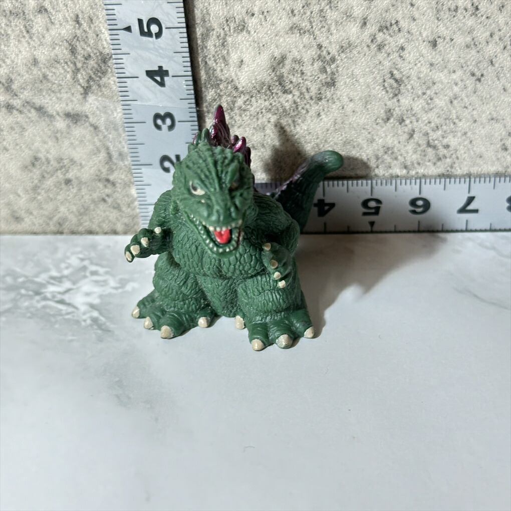 【中古】 【世紀を超えた怪獣王】 【迫力満点ミニサイズ】 ゴジラ2000 ミレニアムシリーズ 指人形 ソフビ フィギュア ゴジラ総進撃版 中古品 東宝映画キャラクター 怪獣王 特撮モンスター 映画登場モデル ミニチュアサイズ画像