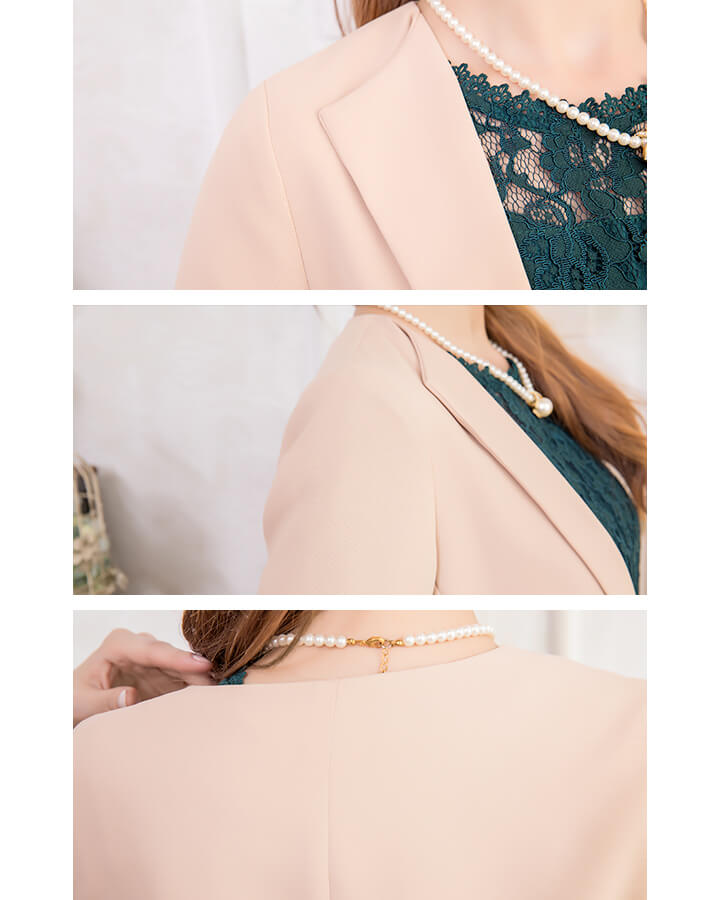 楽天市場 クーポン利用で4941円 ジャケット レディース ボレロ フォーマルジャケット 襟付きジャケット テーラードジャケット アウター 大きいサイズ有 長袖 代 30代 40代 結婚式 通勤 フォーマル 二次会 演奏会 謝恩会 同窓会 ベージュ ブラック 黒 長袖 七分袖