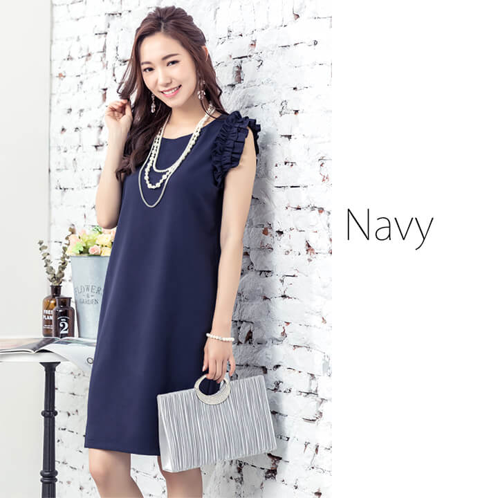 最安値 パーティードレス 結婚式 二次会 ワンピース ミニドレス フォーマル ドレス フリル 2次会 大きいサイズ有 Iライン アプリコット 白 ネイビー 紺 ワインレッド 赤 ママドレス 代 30代 40代 同窓会 成人式 卒業式 入学式 卒園式 入園式 ノースリーブ 袖なし 注目