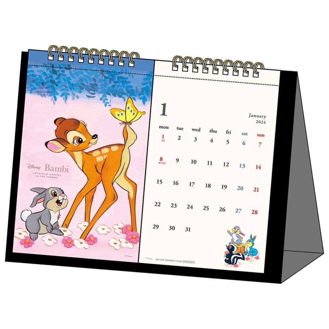 楽天市場】ディズニーキャラクター 2024Calendar 卓上カレンダー2024年