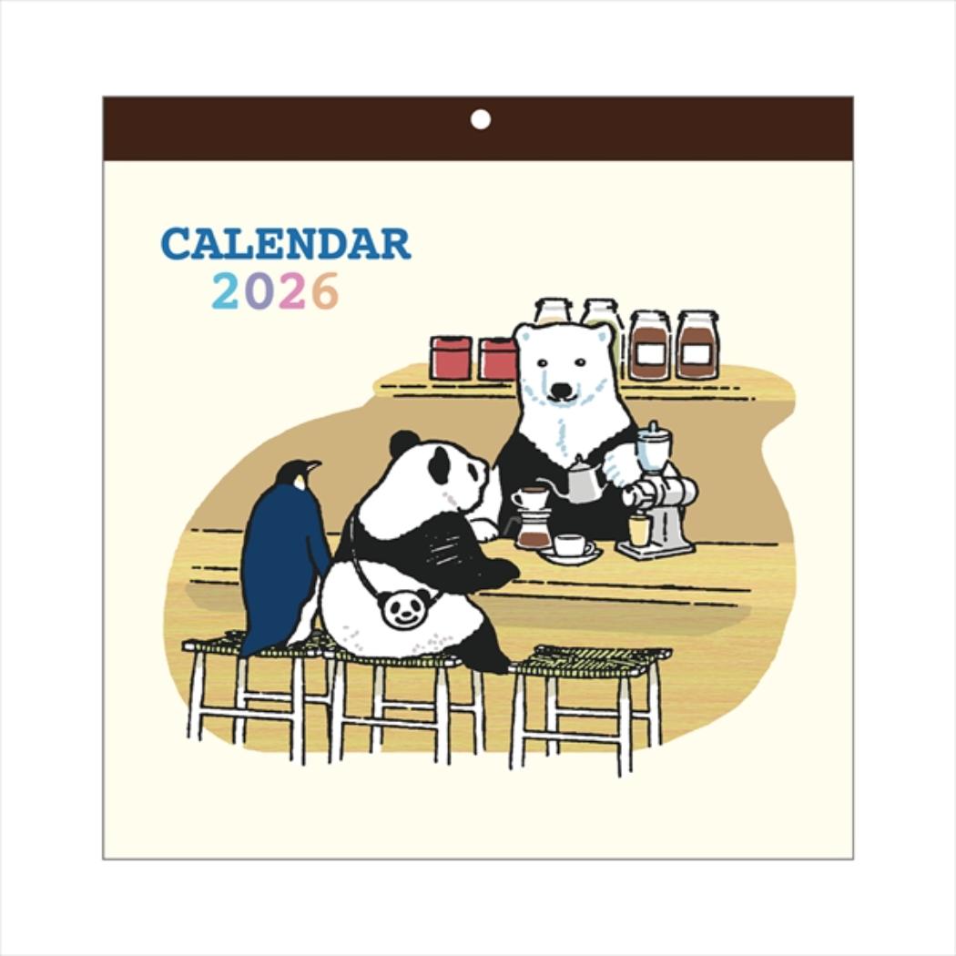 【ポイント10倍 & クーポン！】【50％OFF】しろくまカフェ 2026Calendar 壁掛けカレンダー2026年 学研ステイフル 書き込み キャラクター インテリア 令和8年暦 シネマコレクション画像