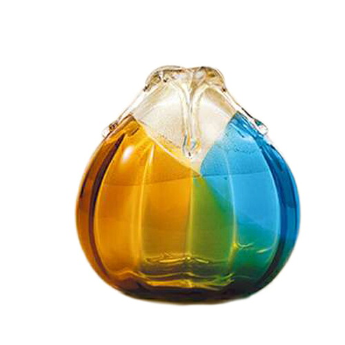 【ポイント10倍 & クーポン！】花器 中 フラワーベース 津軽びいどろ 金彩秋風 アデリア ガラス花びん ギフト 雑貨 石塚硝子 取寄品