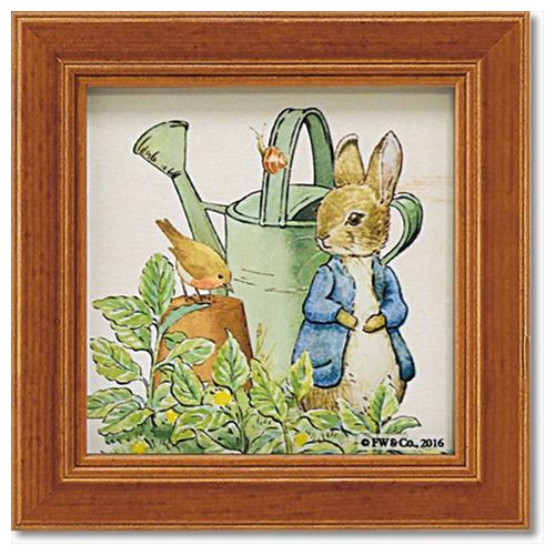 ピーターラビット　ミニ　絵本　インテリア　レトロ　アンティーク　ビンテージ ピーターラビット ミニアート「ピーターとレモン」 | ユーパワー