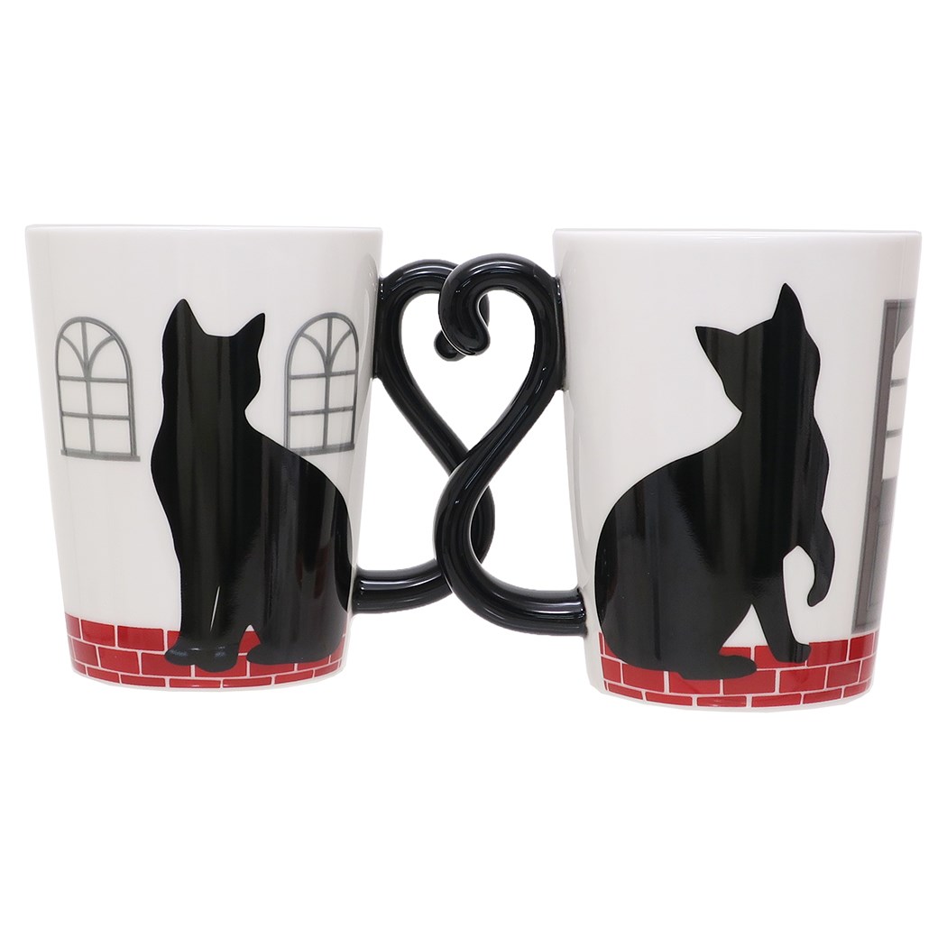 楽天市場 クロネコ マグカップ ペアマグカップル2個セット ハウス アルタ 新婚祝い かわいい ギフト 雑貨 グッズ 通販 シネマコレクション キャラクターのシネマコレクション