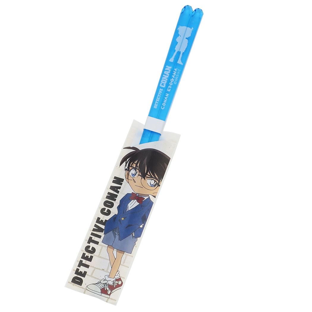 名探偵コナン おはし クリア箸 コナン ブルー 金正陶器 23cm 日本製 アニメキャラクター グッズ 通販 メール便可 シネマコレクション プレゼント 男の子 女の子 ギフト画像