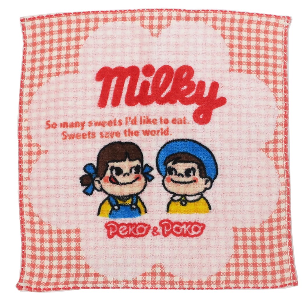 楽天市場 ペコ ポコ ハンドタオル ミニタオル チェックミルキー 不二家のペコちゃん 丸眞 はんかち キャラクター グッズ 通販 シネマコレクション キャラクターのシネマコレクション