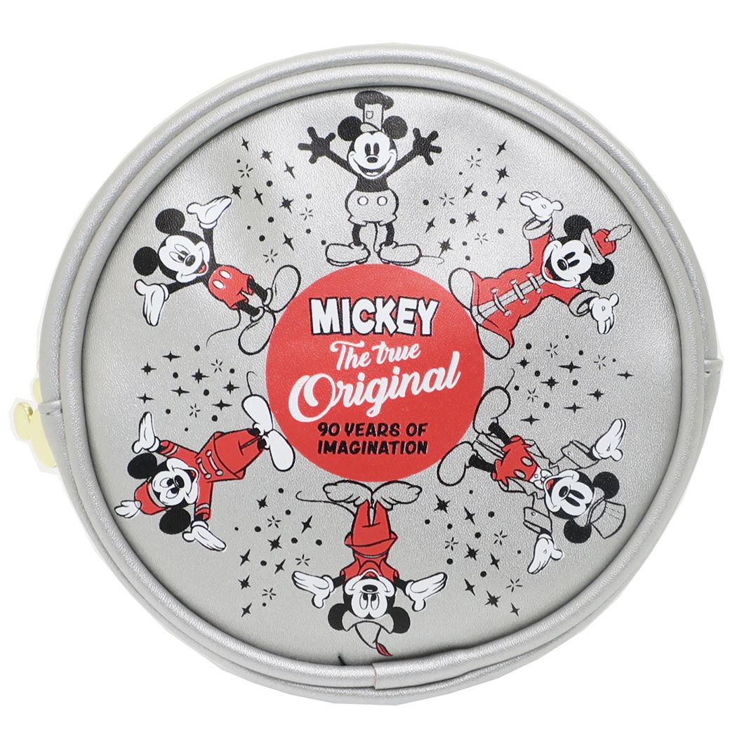 楽天市場 ミッキーマウス ミニポーチ 丸型合皮ポーチ サークル ディズニー スモールプラネット 直径約14cm 90周年記念 キャラクター グッズ シネマコレクション キャラクターのシネマコレクション