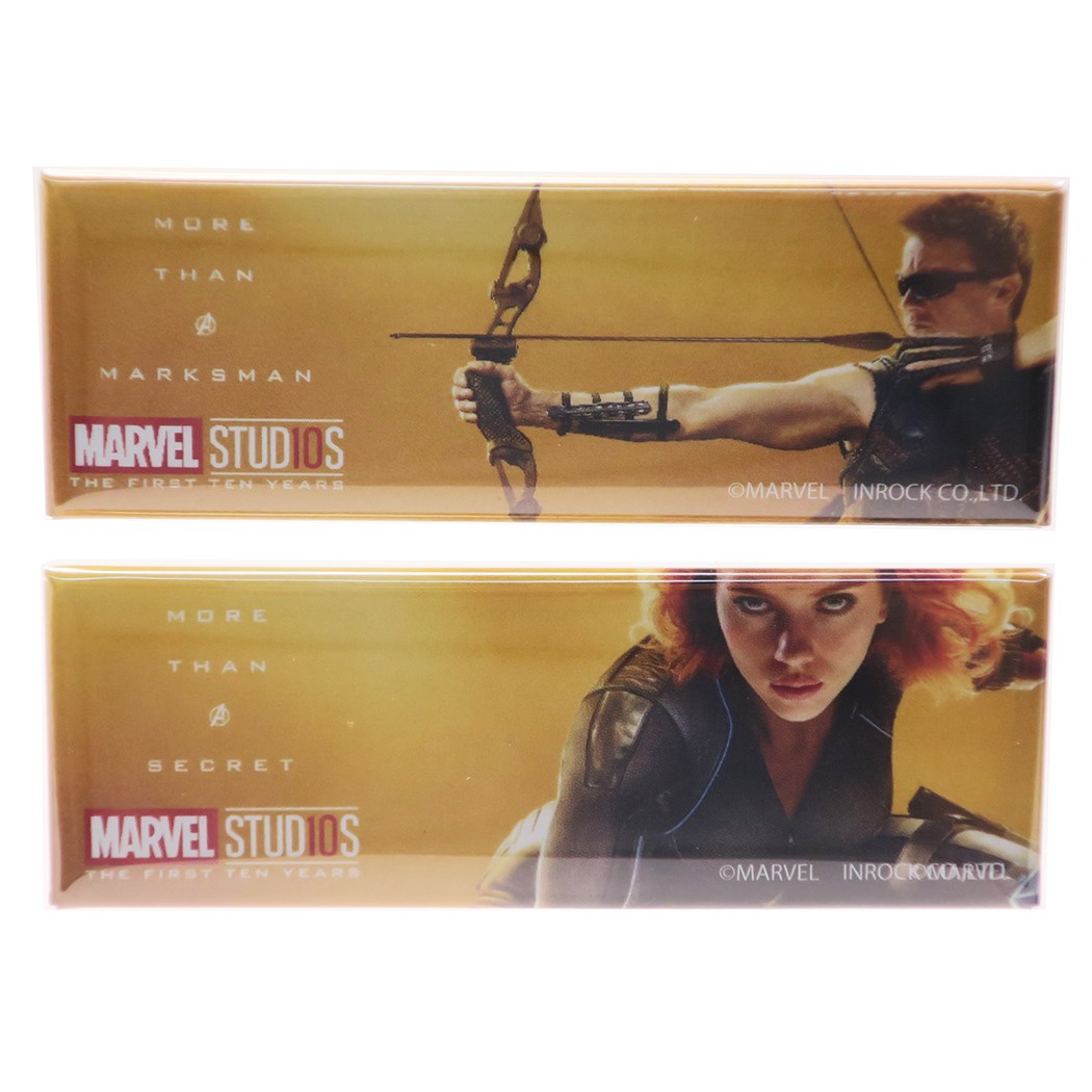 楽天市場 マーベル 10周年記念 バッジ スクエア 缶バッジ セット ホークアイ ブラックウィドウ Marvel インロック コレクション ギフト 雑貨 キャラクター グッズ メール便可 Marvelcorner キャラクターのシネマコレクション