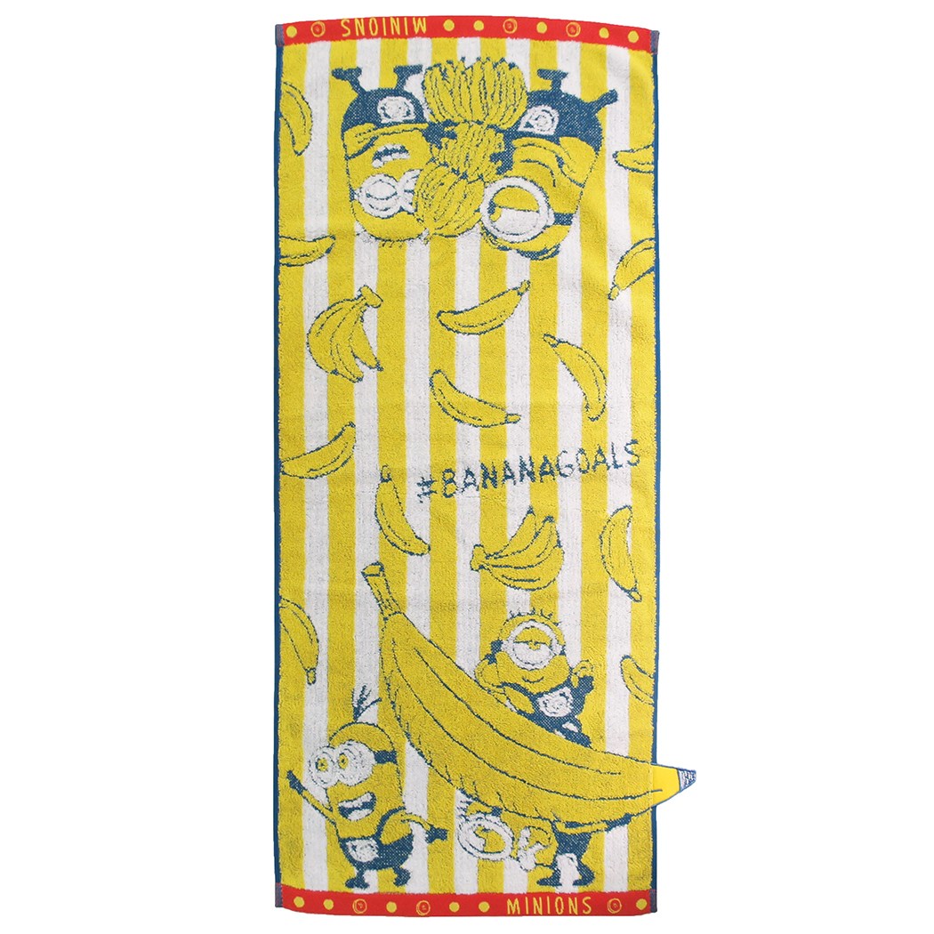楽天市場 ミニオンズ フェイスタオル ジャガードロングタオル ストライプバナナ ユニバーサル映画 丸眞 ギフト 雑貨 キャラクターグッズ メール便可 シネマコレクション キャラクターのシネマコレクション