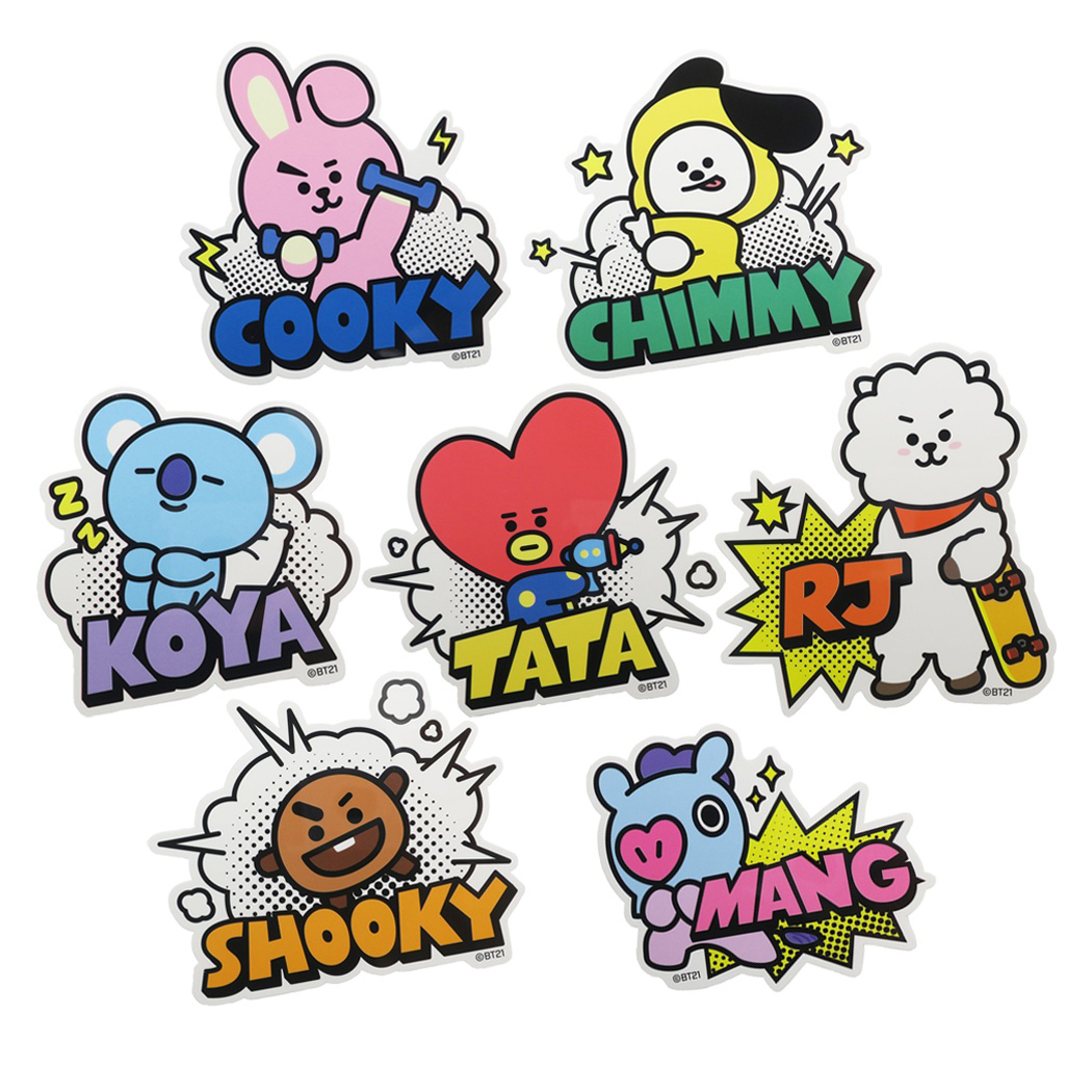 楽天市場 Bt21 ステッカー 7枚セット ビッグシール Line Friends コレクション プレゼント 雑貨 カミオジャパン まとめ買い キャラクターグッズ メール便可 シネマコレクション キャラクターのシネマコレクション