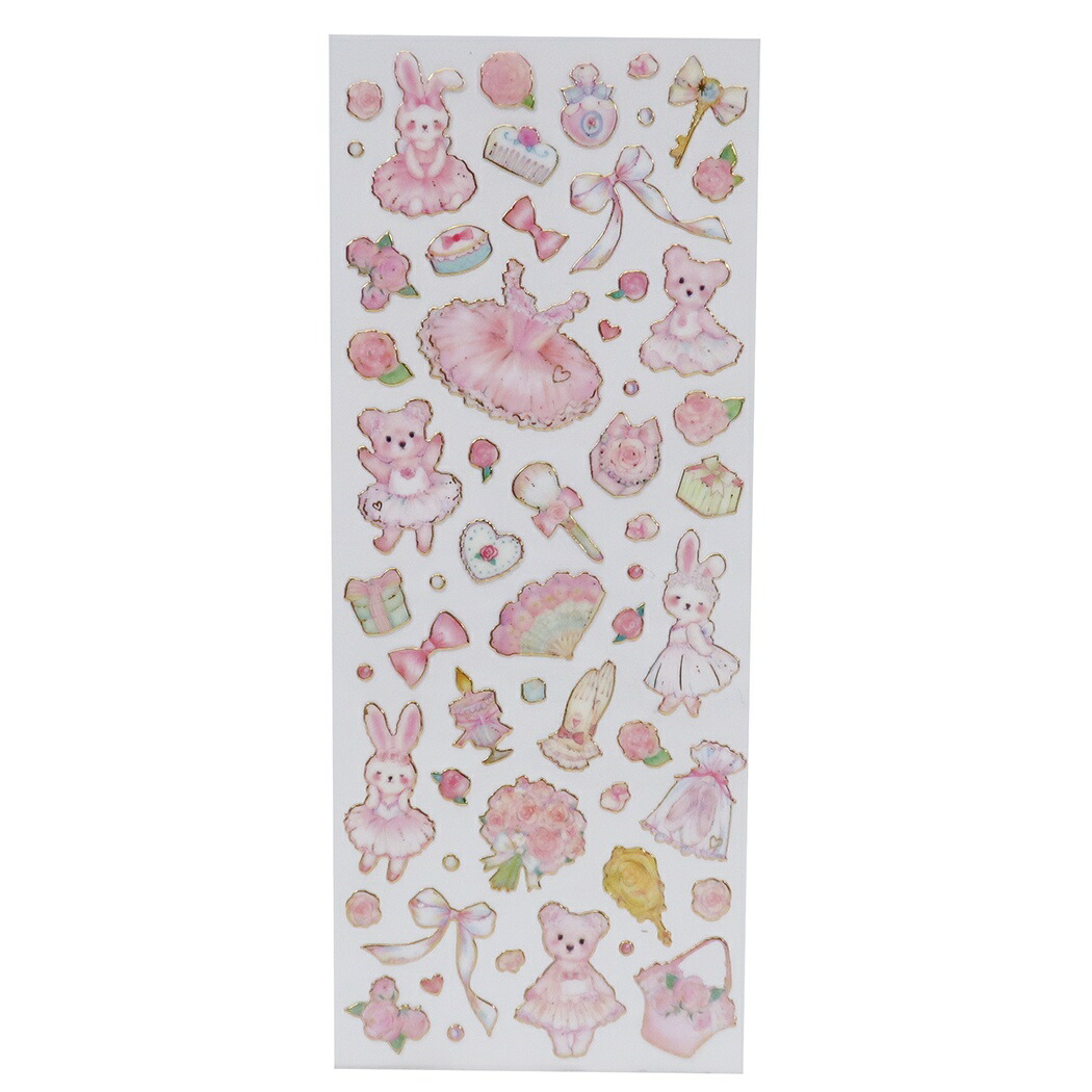 楽天市場 たけいみき シール シート ふち箔 クリア シール プティエトワール クローズピン デコシール かわいい ガーリーイラスト グッズ 通販 メール便可 シネマコレクション キャラクターのシネマコレクション