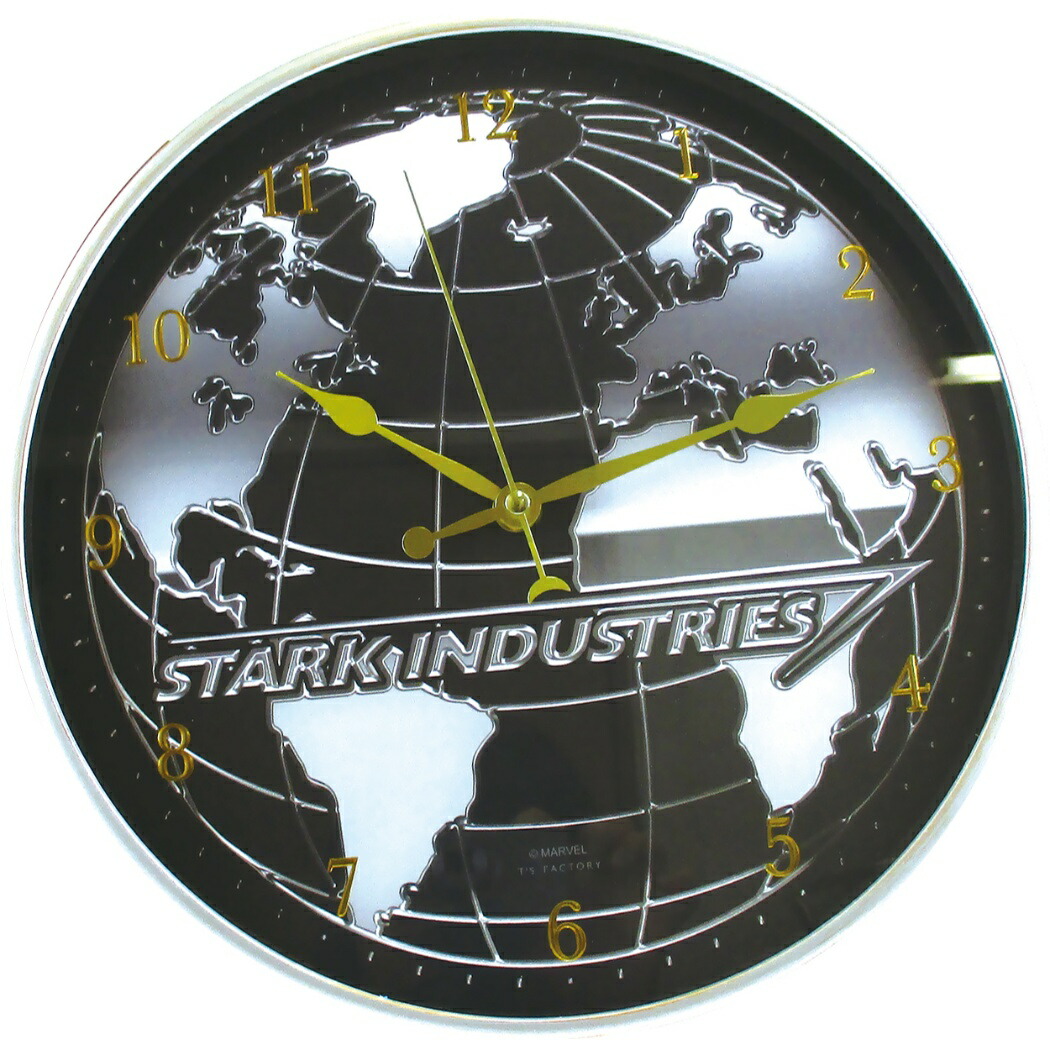 楽天市場 スタークインダストリーズ 壁掛け時計 インデックス ウォールクロック マーベル ティーズファクトリー 新生活準備 インテリア 雑貨 キャラクターグッズ Marvelcorner キャラクターのシネマコレクション